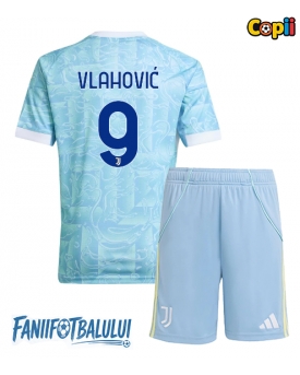 Juventus Dusan Vlahovic #9 Echipament de Fotbal Replică 2025-26 Copii Deplasare (+ Șorturi)